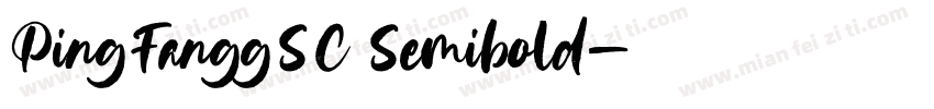 PingFanggSC Semibold字体转换